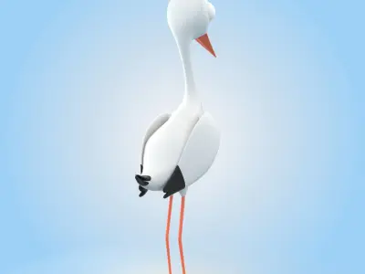 Stork 3D model