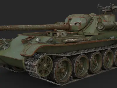 Tank Uralmash SU 101 Vray 3D model