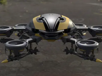 MissileCopter Drone 3D model