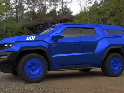 SUV Rezvani Vengeance 2024 Blue Simplified 3D model