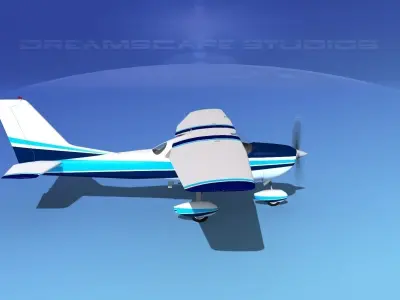 Cessna 172 Skyhawk 1967 V03 3D model