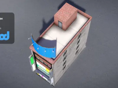 Japanese Commercial Building 0004 3D model