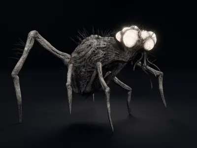 Monster Creature - Lamp Head Low-poly 3D model