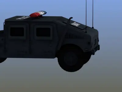 Police HMWWV Low-poly 3D model