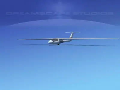 SZD-36 Cobra Glider V01 Low-poly 3D model