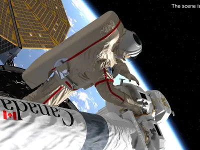 Chinese Astronaut Space Suit Haiying Rigged for Maya 3D model
