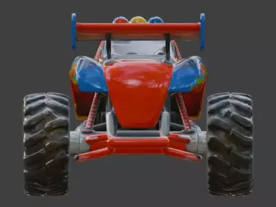 Carnival Chaos Monster Truck 3D Model Low-poly 3D model