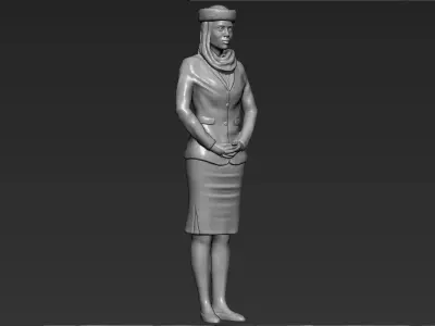 Emirates Airline stewardess 3D printing ready stl obj formats 3D print model