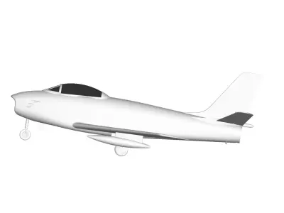North American F-86 Sabre 3D model
