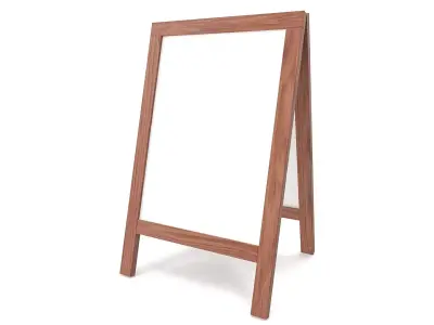 Whiteboard street display mockup 01 3D model