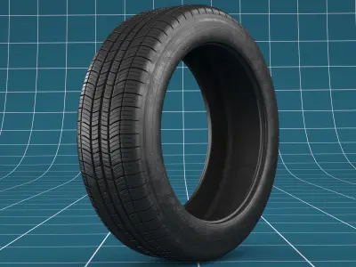 Car tire scratches 05 3D model