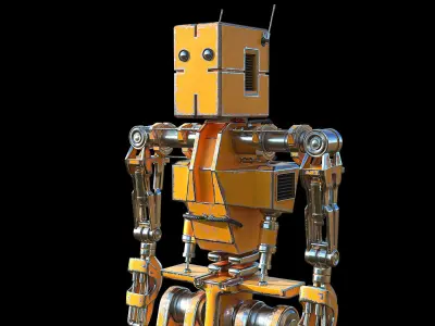 Robot orange 3D model
