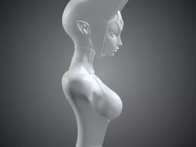 Cybernetic Succubus Bust PM-271 3D print model