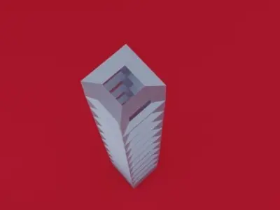 Small Electric Pylon Low-poly 3D model