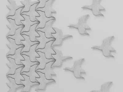 Penta  Tile Bird 3D model