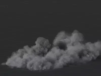 3D Large Scale Smoke Animation 3D model