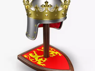 Medieval King Crown 3D model