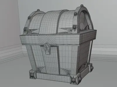 Chest wooden 3D model