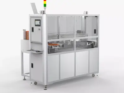 Automatic Tray Positioning and Recycling Machine 3D model