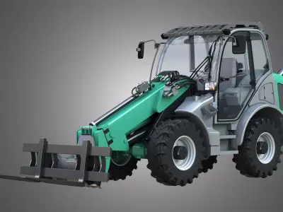 Loader KL80-8T with Pallet Fork - Front Loader 3D model