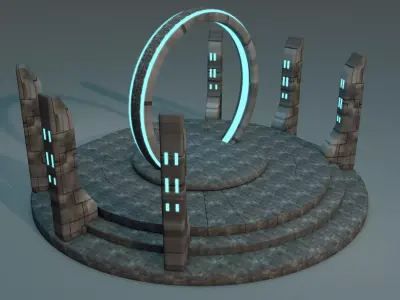 Portal Low-poly 3D model get