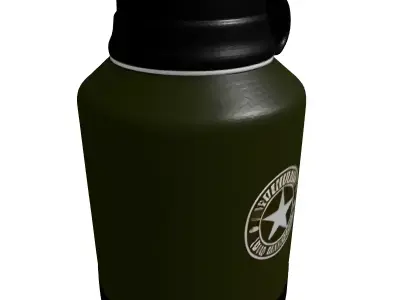 Military Style Insulated Water Bottle 3D model