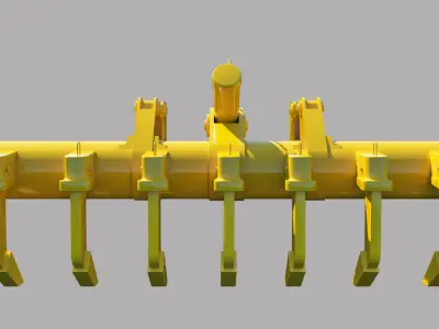 Motor Grader Ripper 3D model 3D model