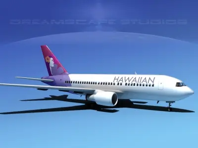 Boeing 767-100 Hawaiian 3D model