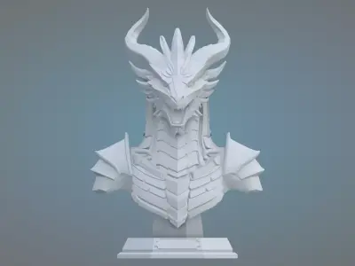 Armored Dragon Bust PM-20 3D print model