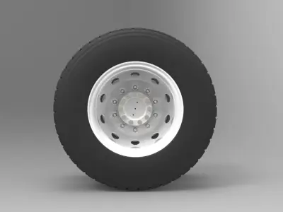 Rear wheel from truck 3D model