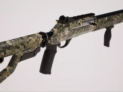 Shotgun 1 Low-poly 3D model