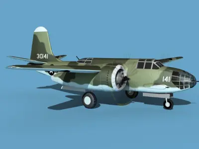 Douglas A-20A Havoc V03 3D model