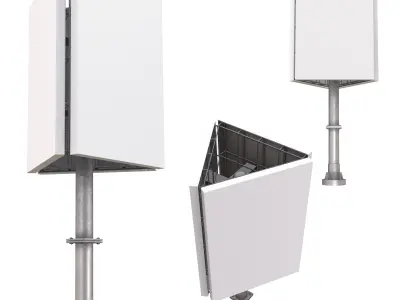 Street and Road Billboard Low-poly 3D model