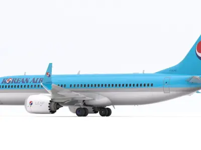 Boeing 737-800 MAX Korean Air 3D model