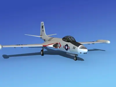 McDonnell F2H4 Banshee V13 3D model