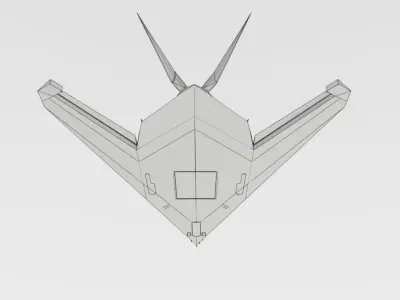 Lockheed F-117 Knighthawk Stealth fighter bomber Low-poly 3D model