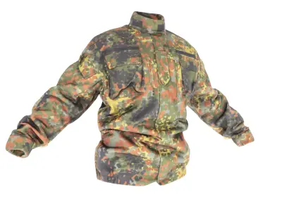 Military jacket of Bundeswehr Uniform 25 Low-poly 3D model