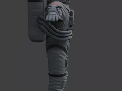 Realistic Astronaut Space Suit 3D model 15