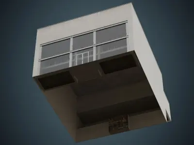 Building 7B Low-poly 3D model