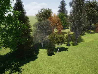 Very realistic 3d Trees collection for Twinmotion 2019 part 2 Low-poly 3D model
