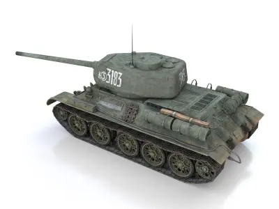 T-34 85 - Soviet medium tank - 3183 3D model