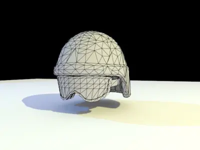 Ballistic helmet and goggles Free low-poly 3D model