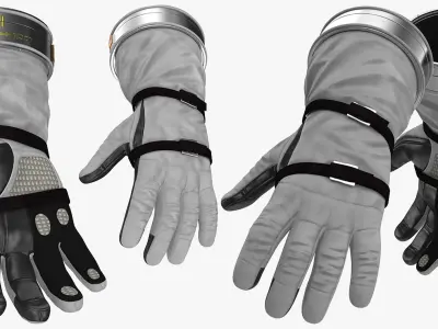 Space Gloves Collection 3D model
