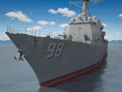 USS Forrest Sherman DDG98 Destroyer 3D model