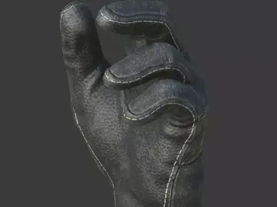 Tactical Gloves Low-poly 3D model