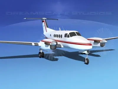 Beechcraft B200 GT King Air V06 3D model