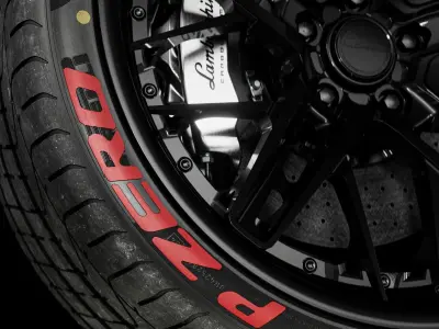Pirelli P ZERO 355 25 ZR21 107Y Lambo Rear 3D model