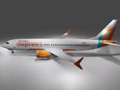 Air India Express new livery Boeing 737 max 8 3d model Low-poly 3D model