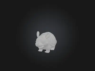 Cartoon Armadillo Low-poly 3D model
