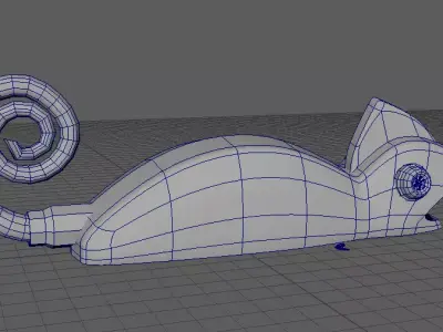 Izerka cat lying Free low-poly 3D model